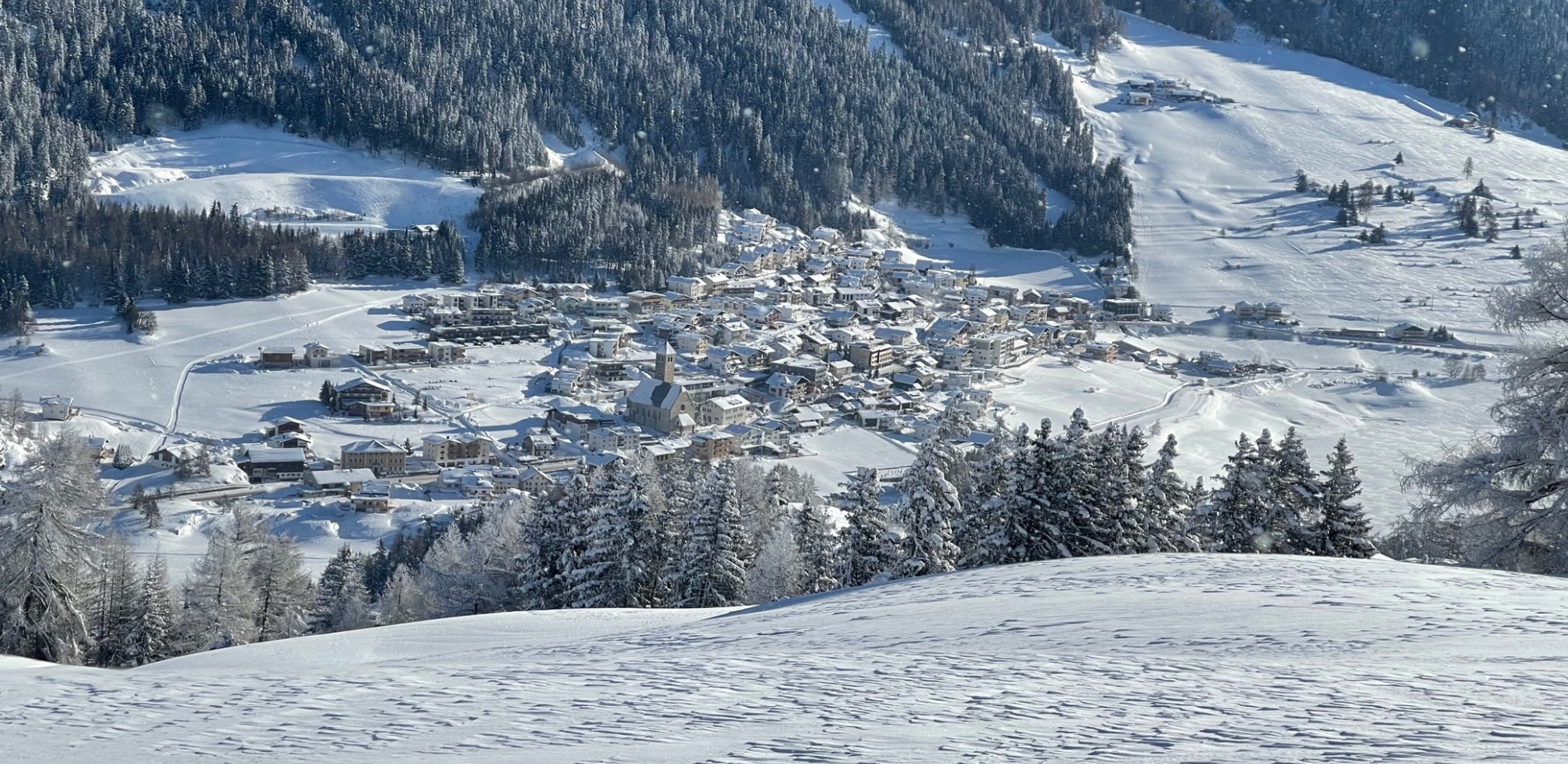 Winteraufnahme Dorf