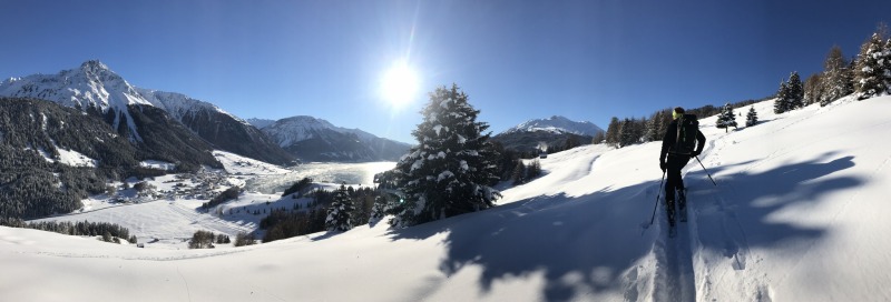 Winterpanorama über Reschen
